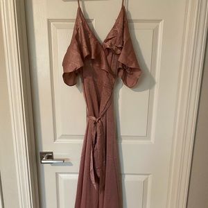 Rose Pink Satin LuLu’s Dress.